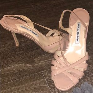 Manila Blahnik nude heels